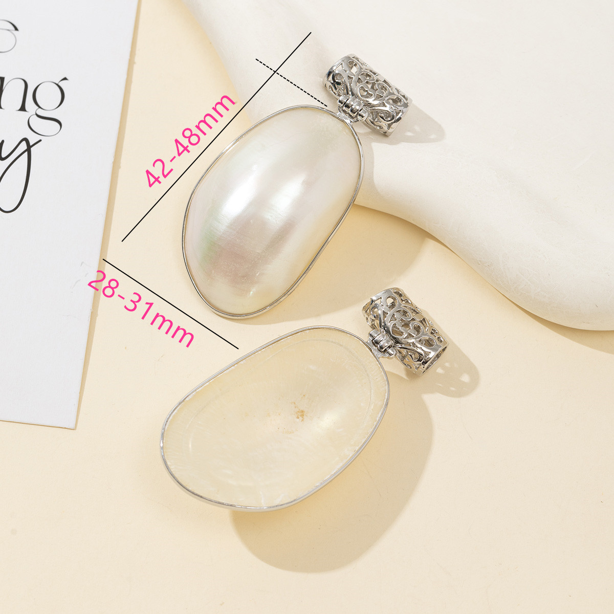 Natural Mother of Pearl Oval S - огляд і ціна Mother Of Pearl Shell Pendant Necklace