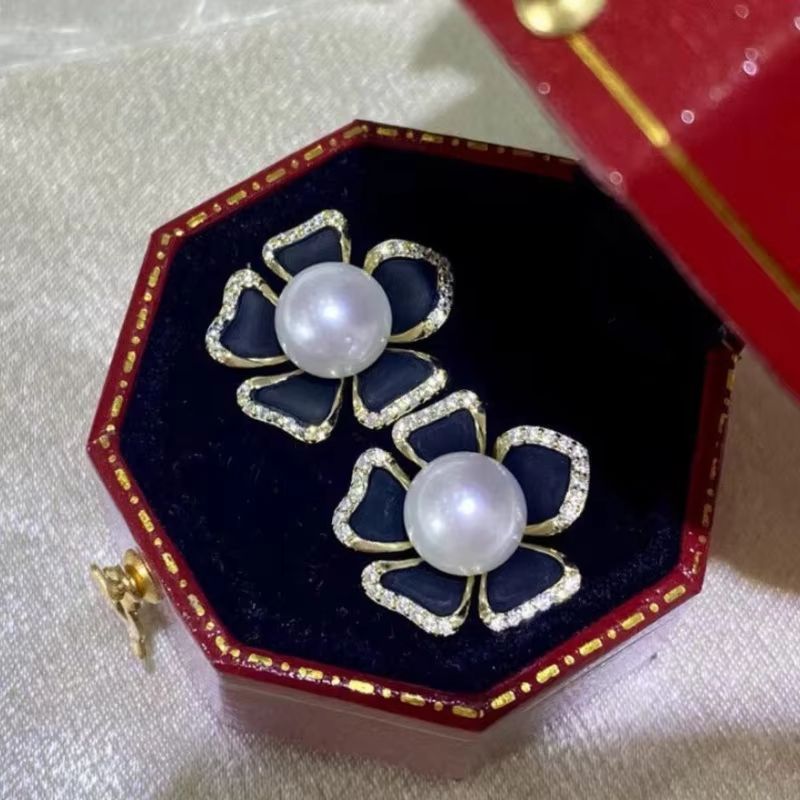 Elegant AAAAA Japan Akoya 8-9m - огляд і ціна Akoya Pearl Stud Earrings Sterling Silver