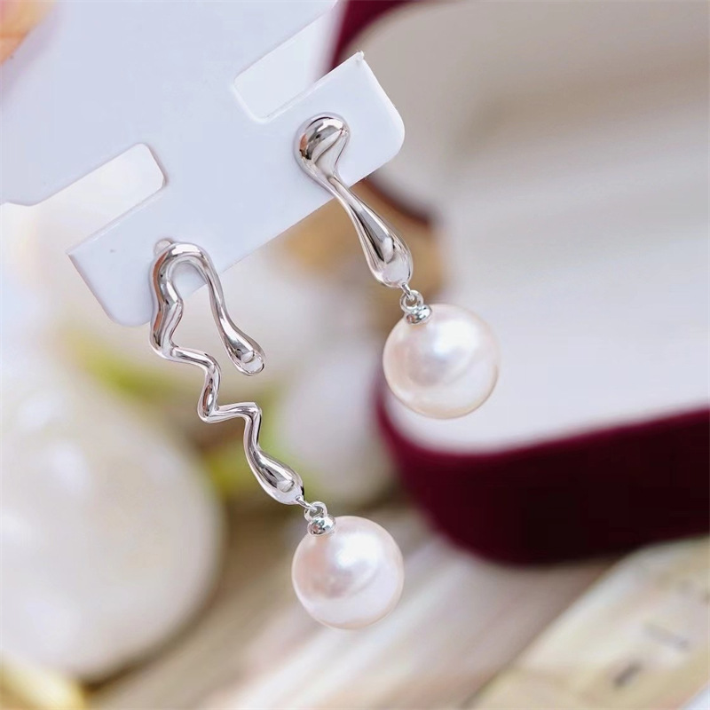 huge  AAAA 9-10mm 10-11mm 11-1 - огляд і ціна Akoya Pearl Stud Earrings Sterling Silver