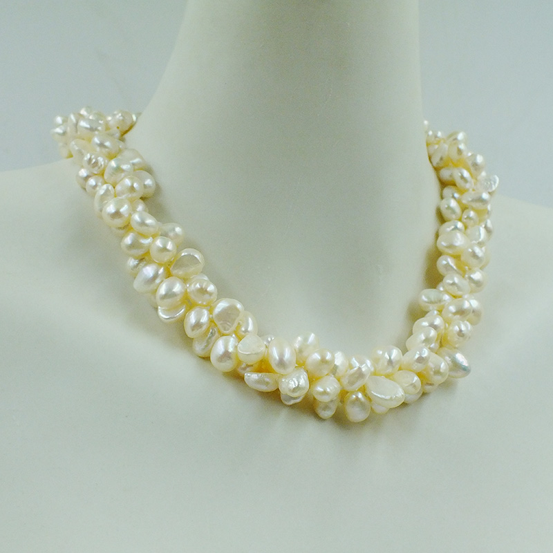 3-strand 8-9mm AAA 100% natura - огляд і ціна Freshwater Cultured Pearl Necklace 8-9Mm
